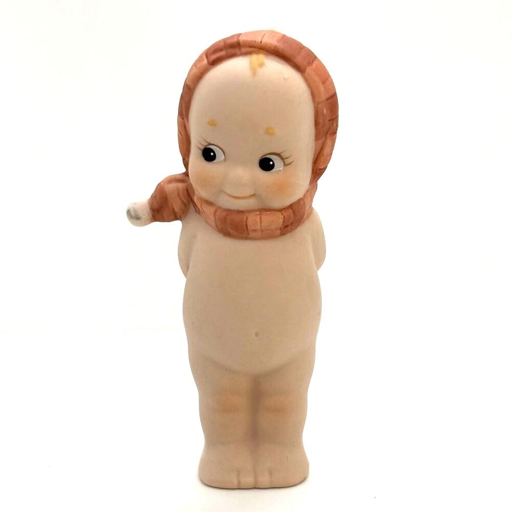 VTG 1994 Enesco Rose O'Neill Porcelain Kewpie Doll Figurine, Under the Weather